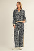 Black leopard lounge set 