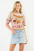 Horse print sweater top 