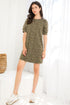 Animal print short sleeve dress 