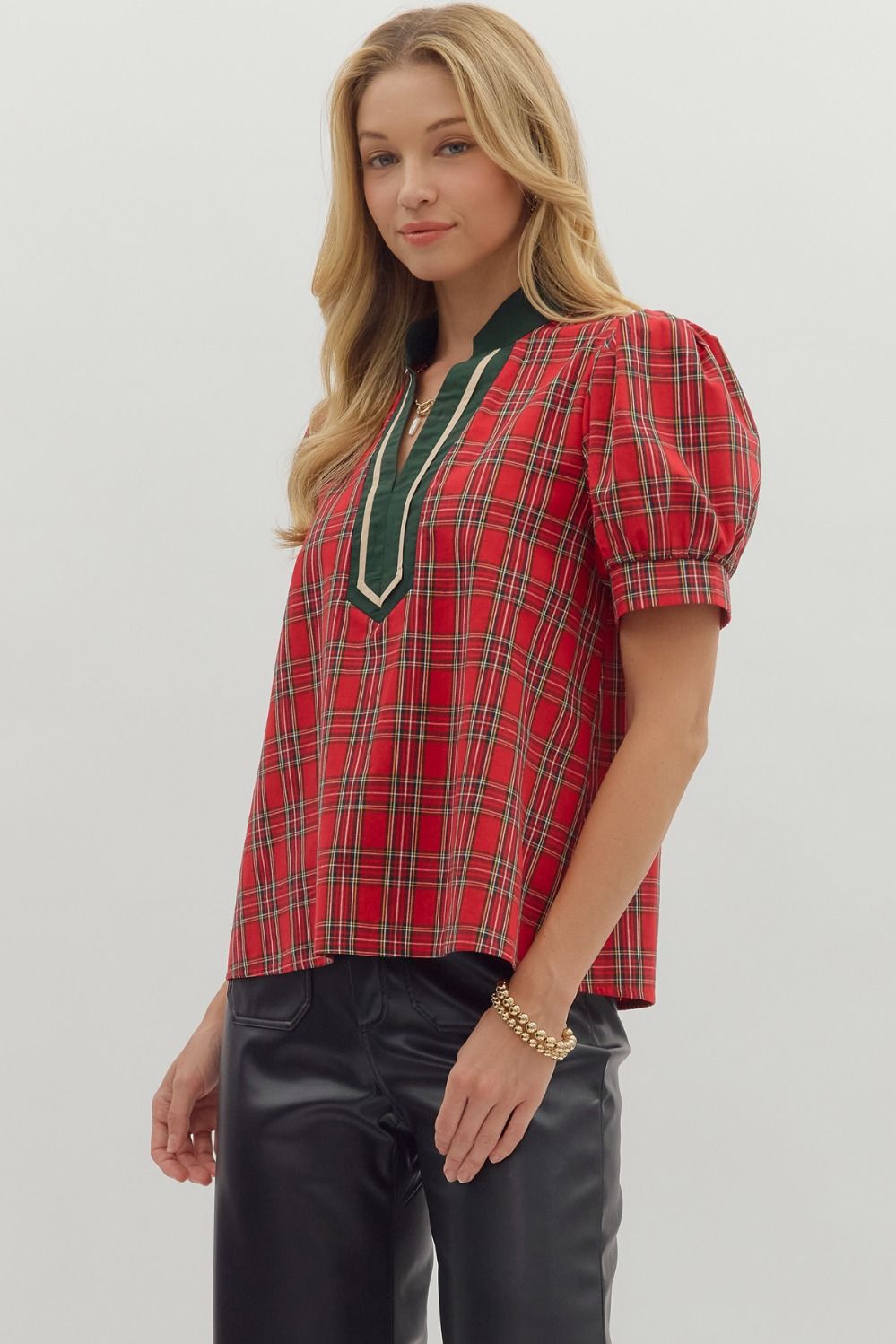Plaid and Proper Blouse Entro