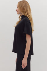 Noir Ease Knit top Entro