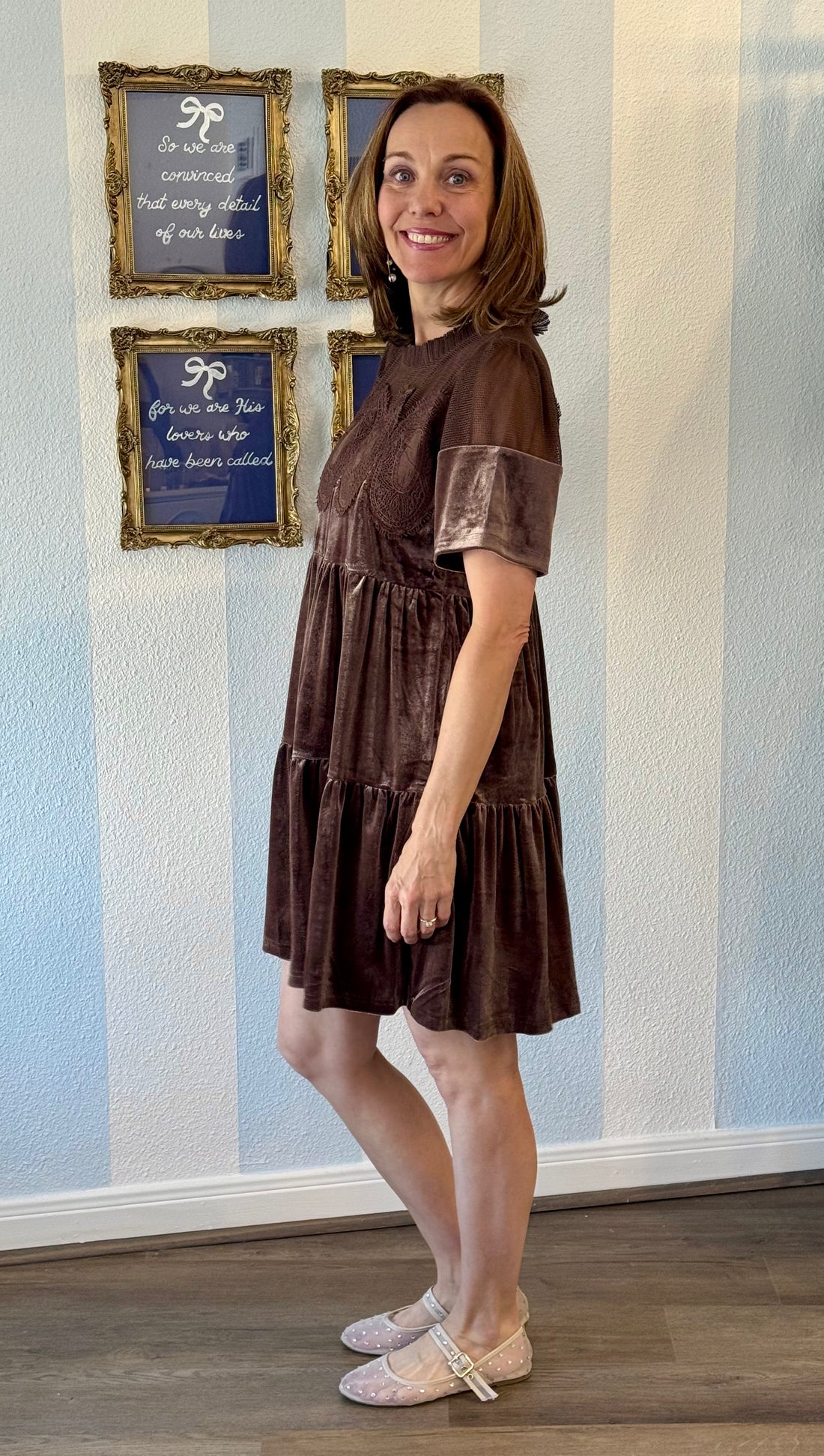Brown Sugar Velvet Dress Fate