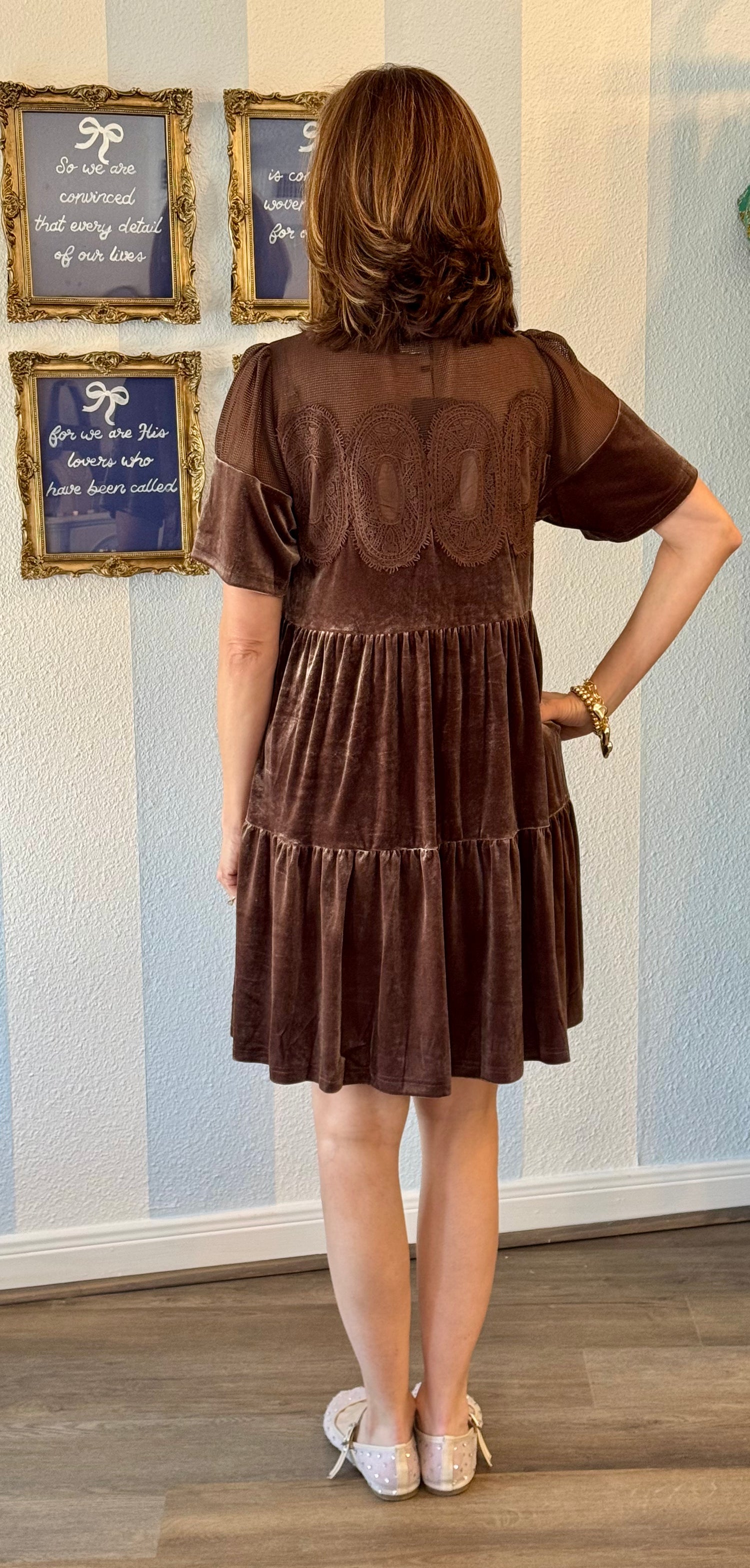 Brown Sugar Velvet Dress Fate