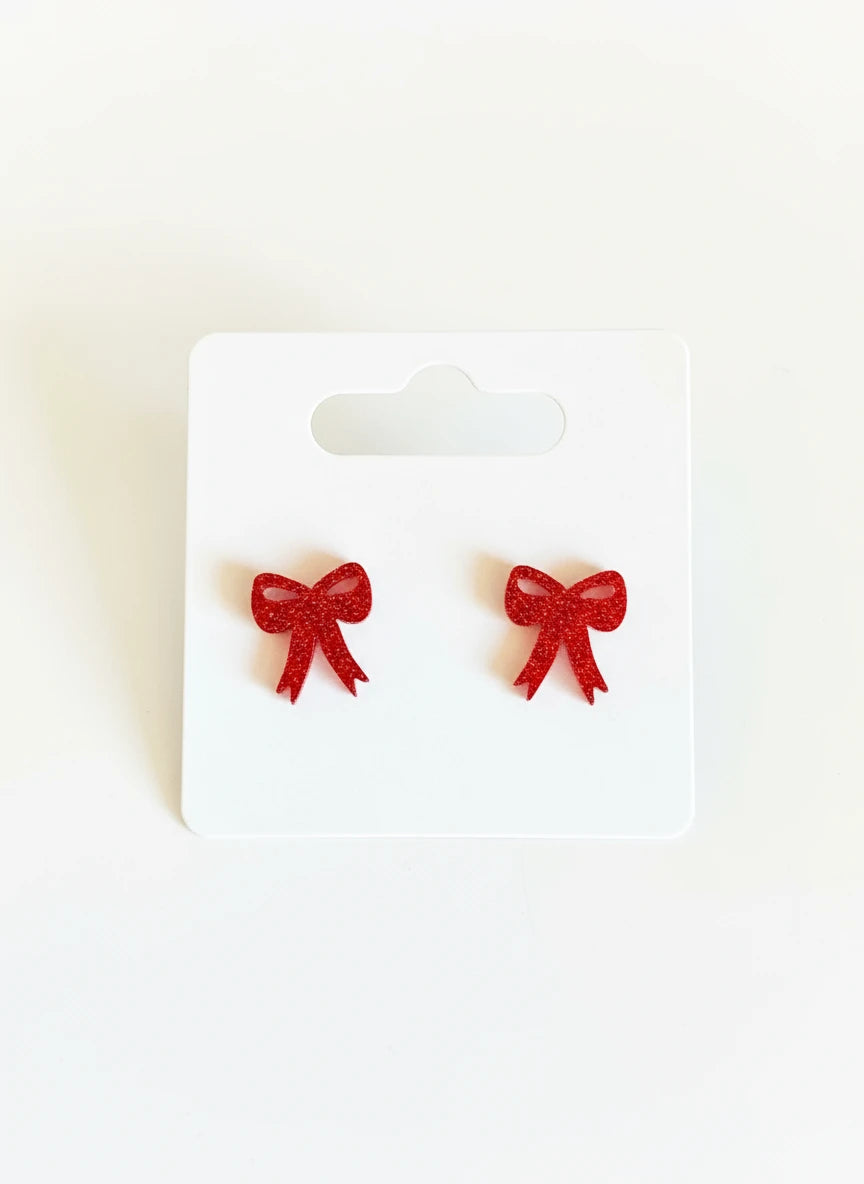 Jingle Bow Studs S&amp;R