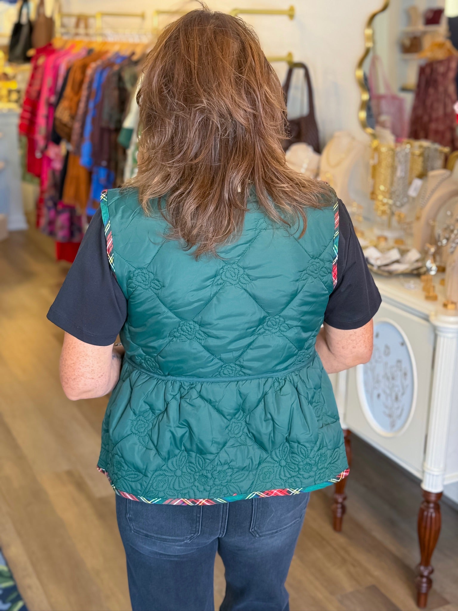 Tartan Tidings Bow Vest Entro