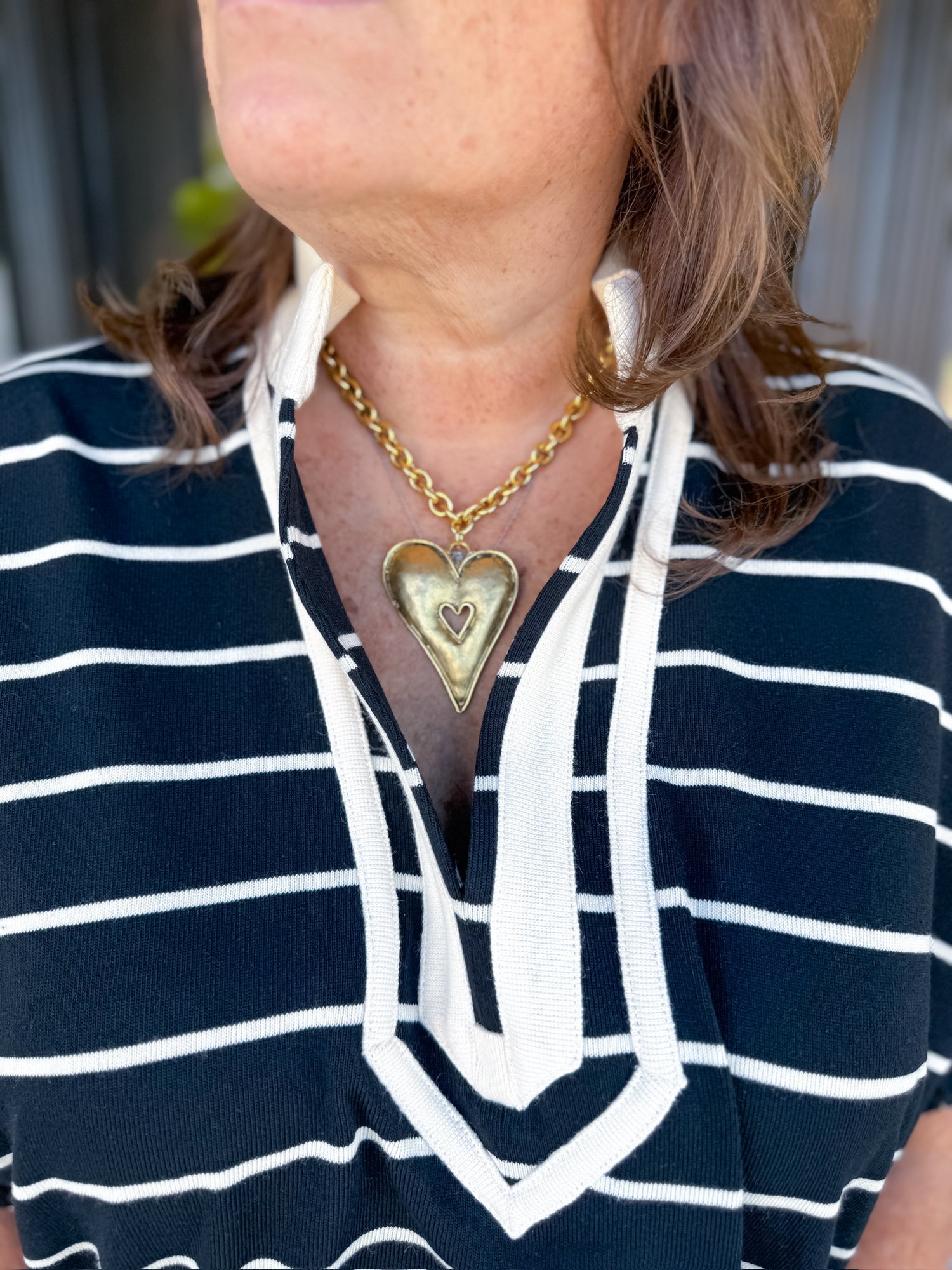 Golden Heartbeat Necklace Yochi NY