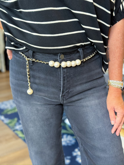 Pearl Chain Statement Belt BC Bags
