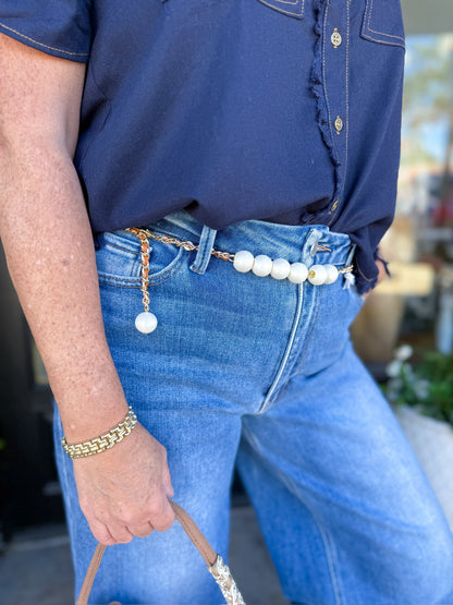 Pearl Chain Statement Belt BC Bags