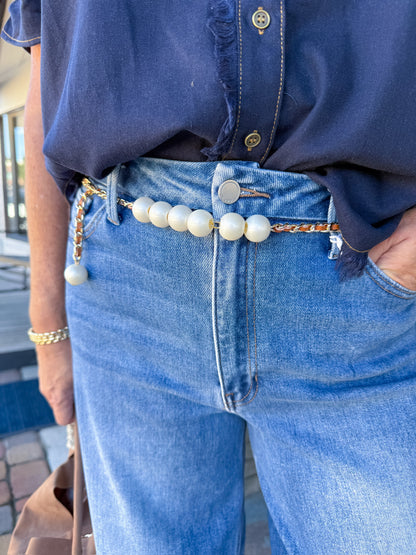 Pearl Chain Statement Belt BC Bags