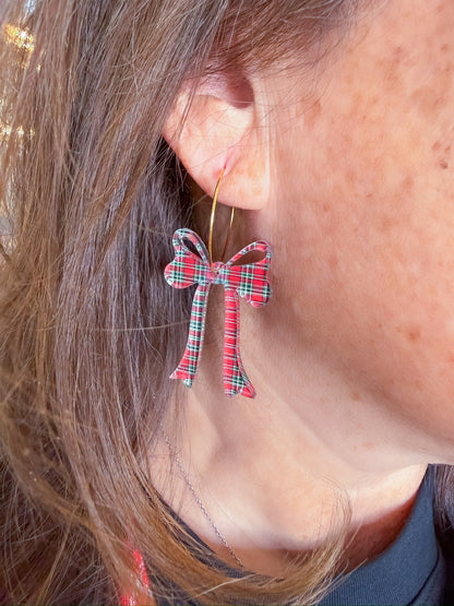 Tartan Tidings Bow Hoops S&amp;R
