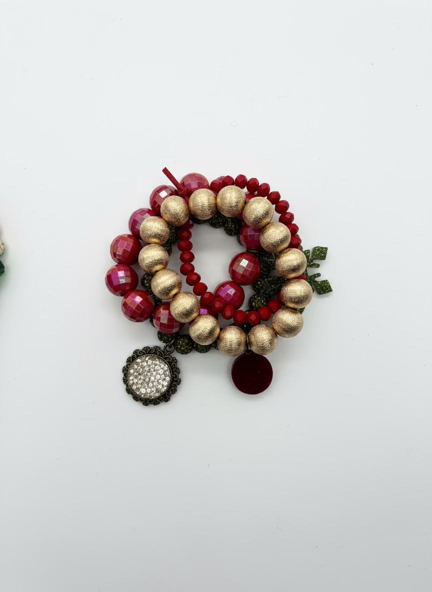 Holly Jolly Bracelet Stack Threads of Grace