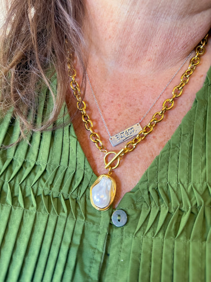 Pearl Pause Toggle Necklace Chansuttpearls