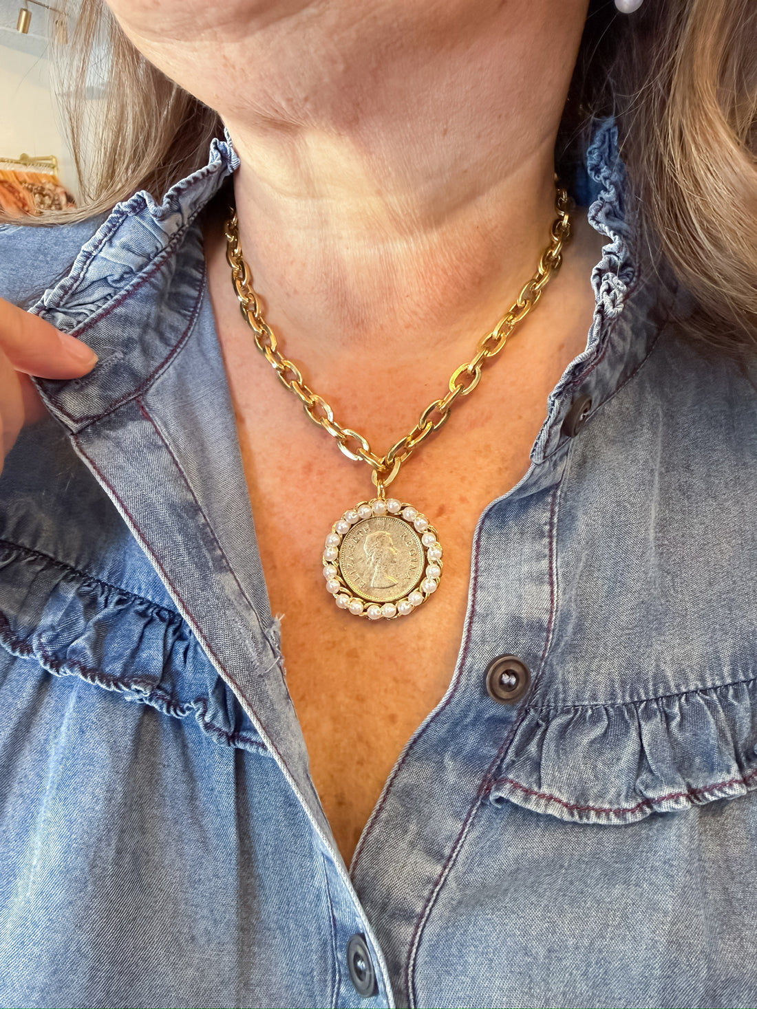 Coin necklace Threads of Grace