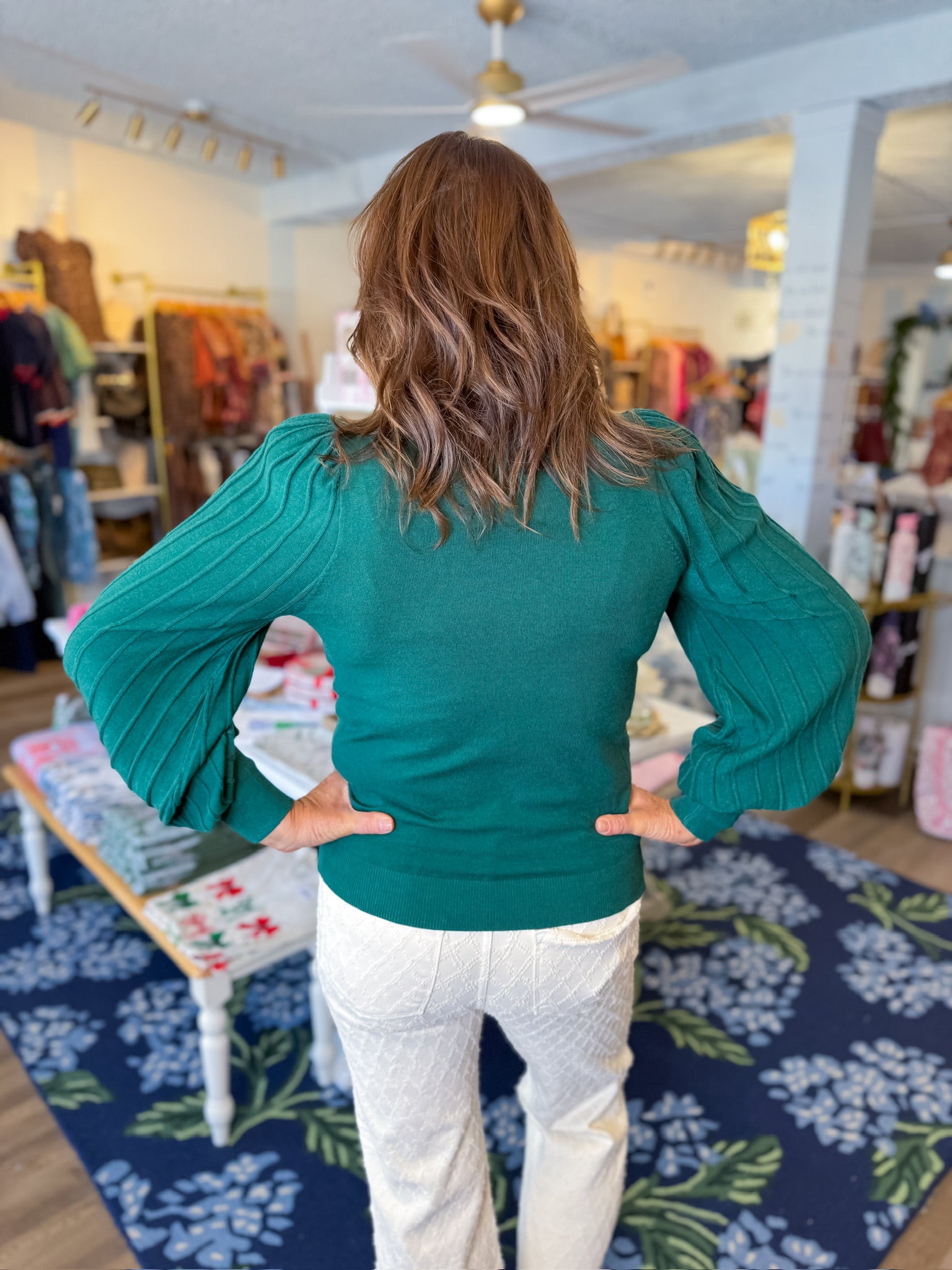 Everyday Grace Pullover-Forest Green &amp; Merci