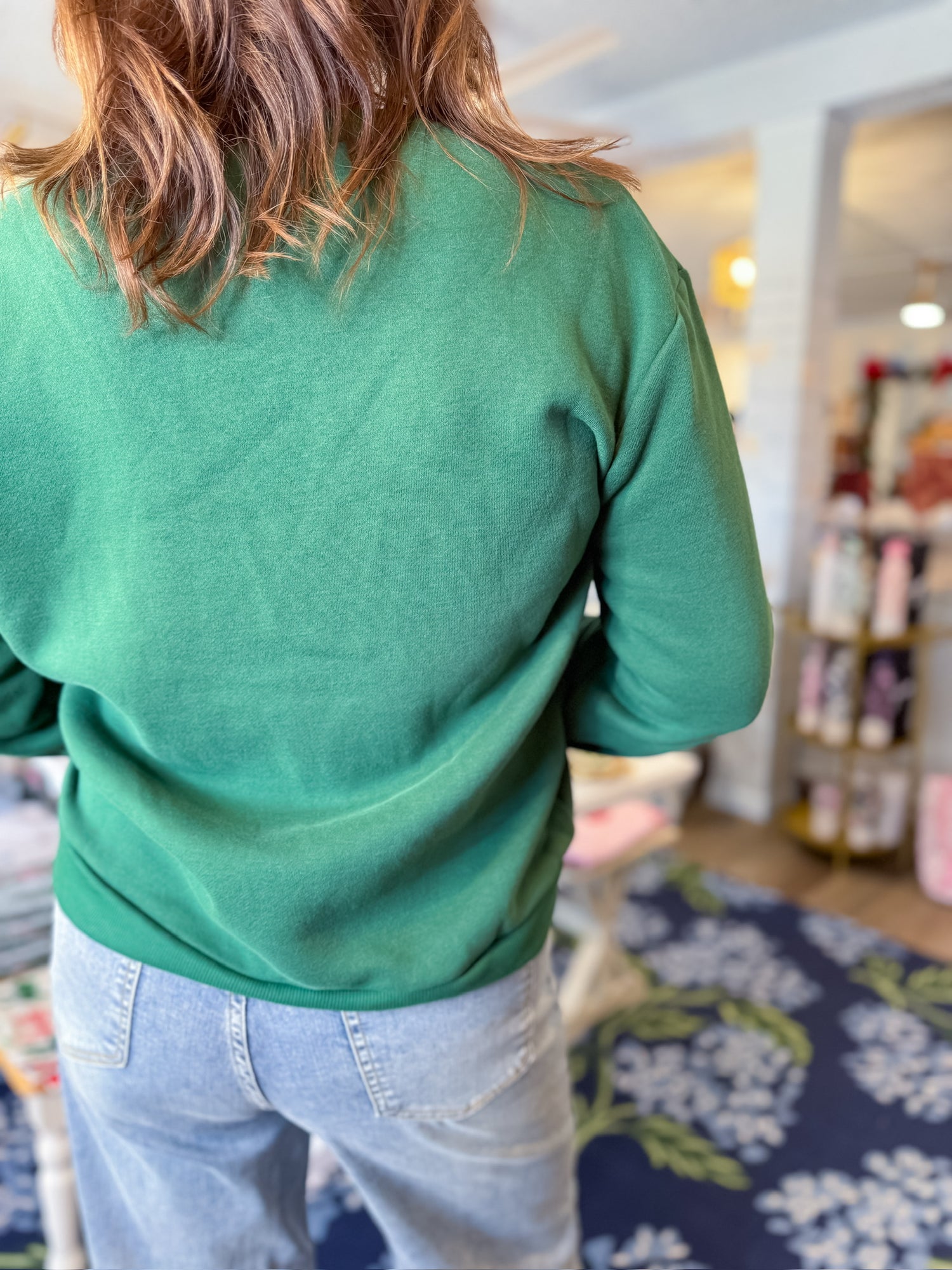 Plaid and Pine Reindeer Sweatshirt she&amp;sky