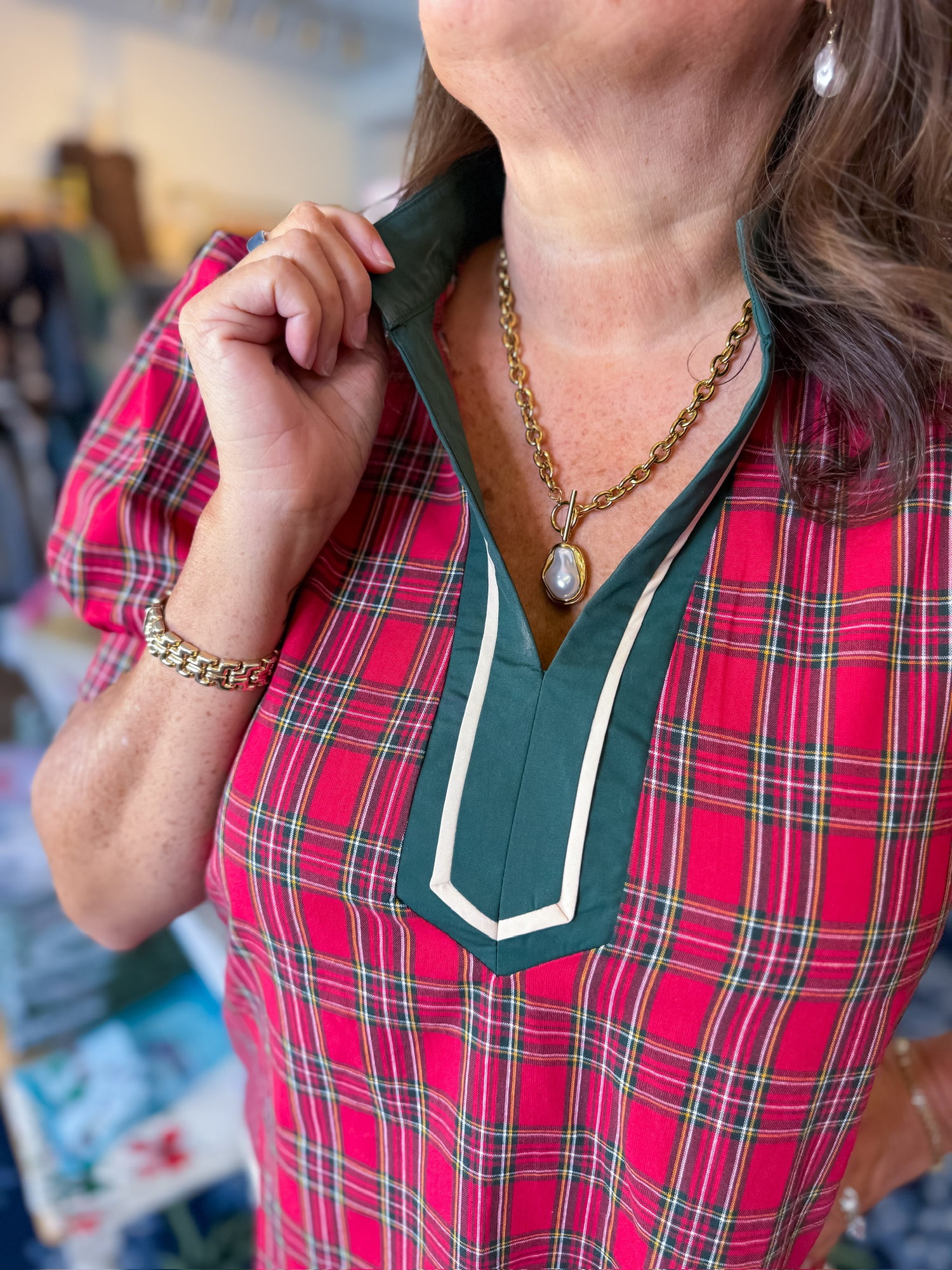 Plaid and Proper Blouse Entro