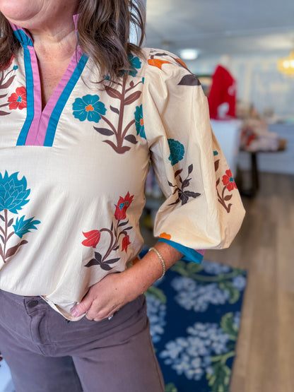 Painted Garden Blouse Entro