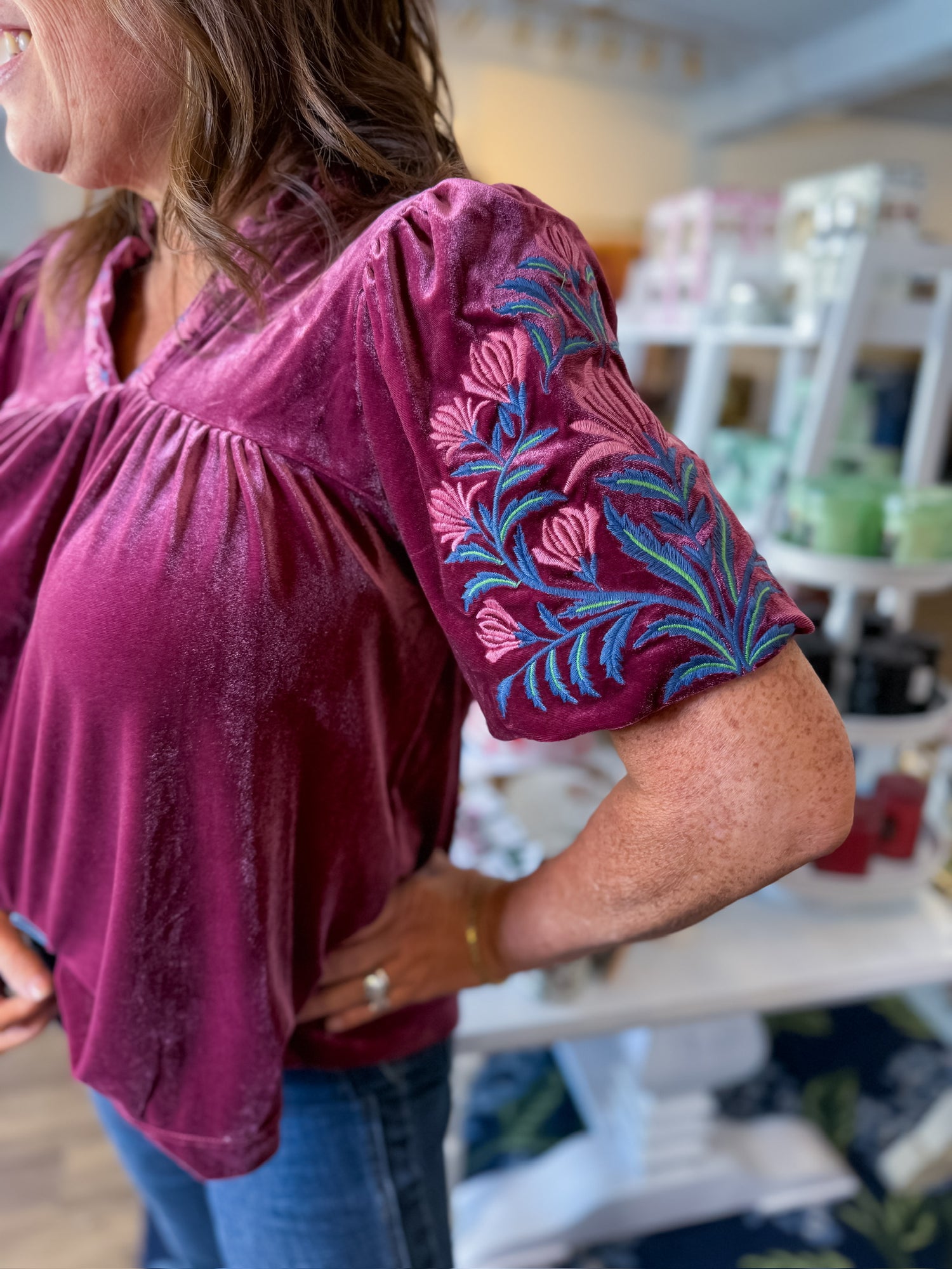 Velvet Plum Petal Top Umgee