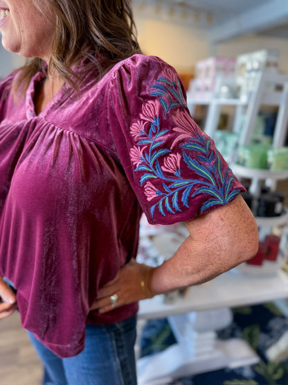 Velvet Plum Petal Top Umgee