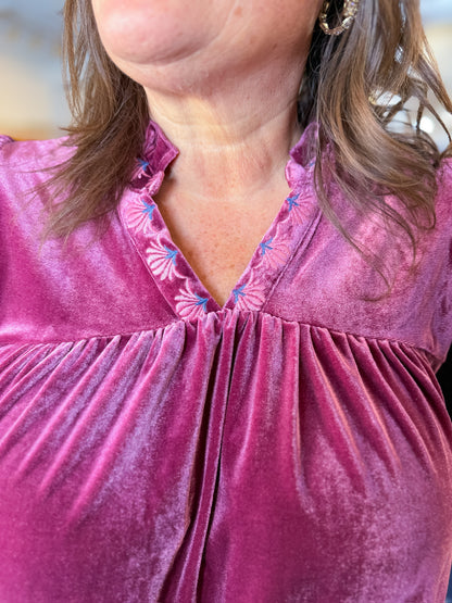 Velvet Plum Petal Top Umgee