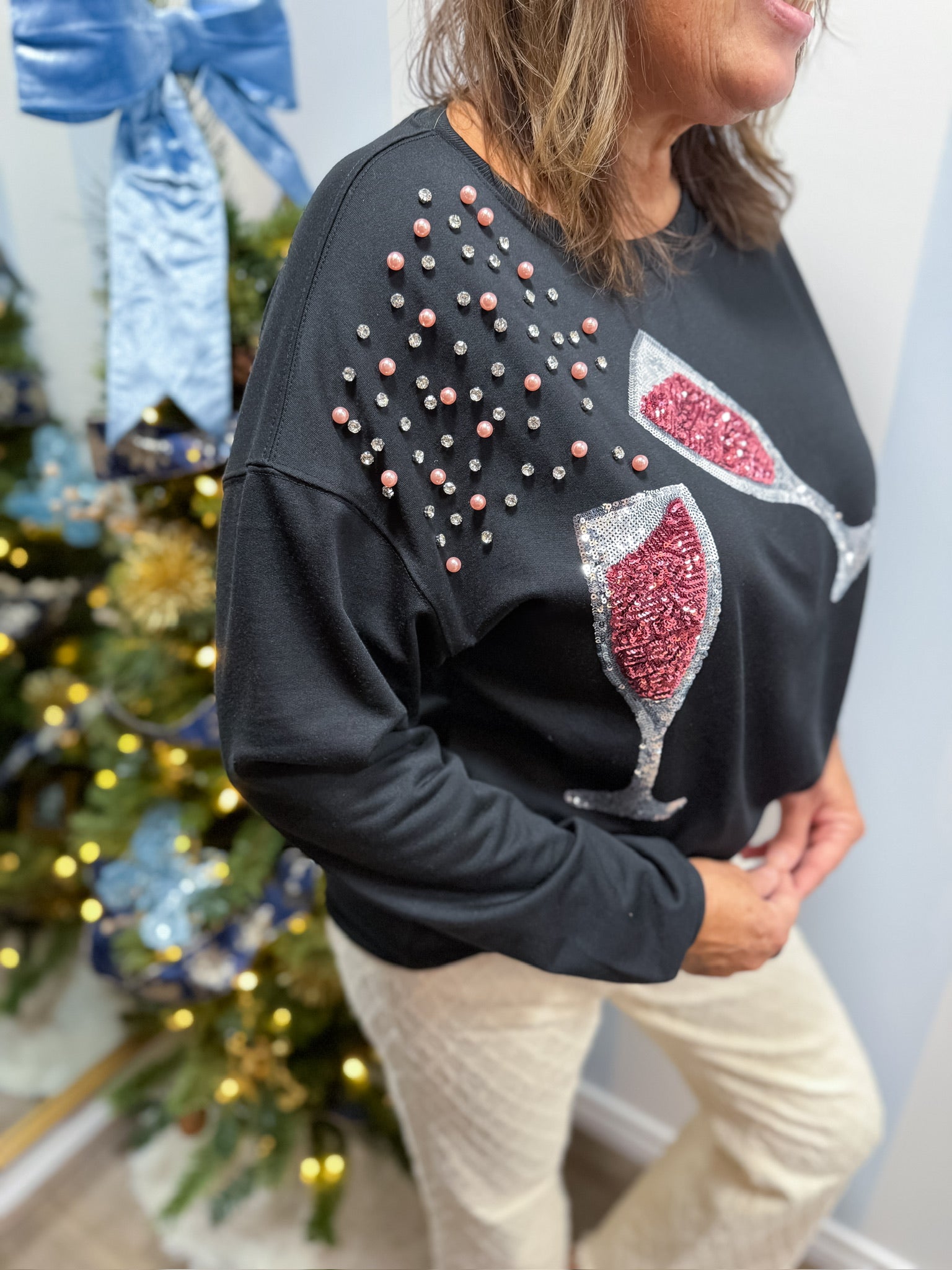 Sparkle &amp; Sip Sweatshirt Threads of Grace