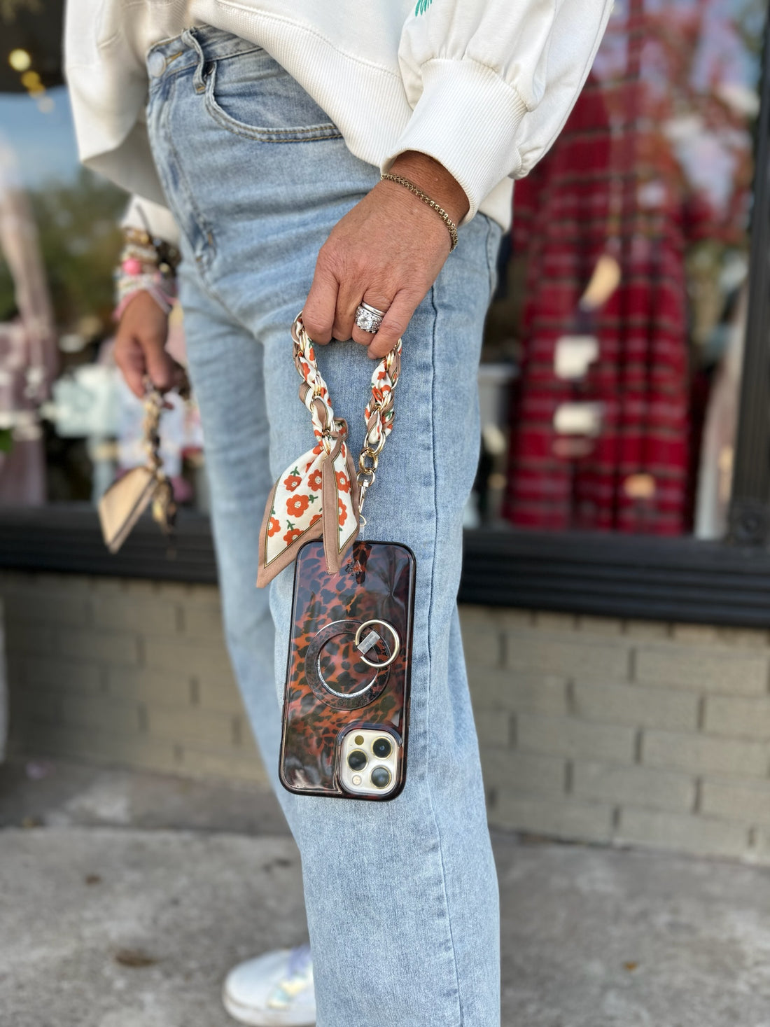 Sunset Bloom Chain Scarf Threads of Grace