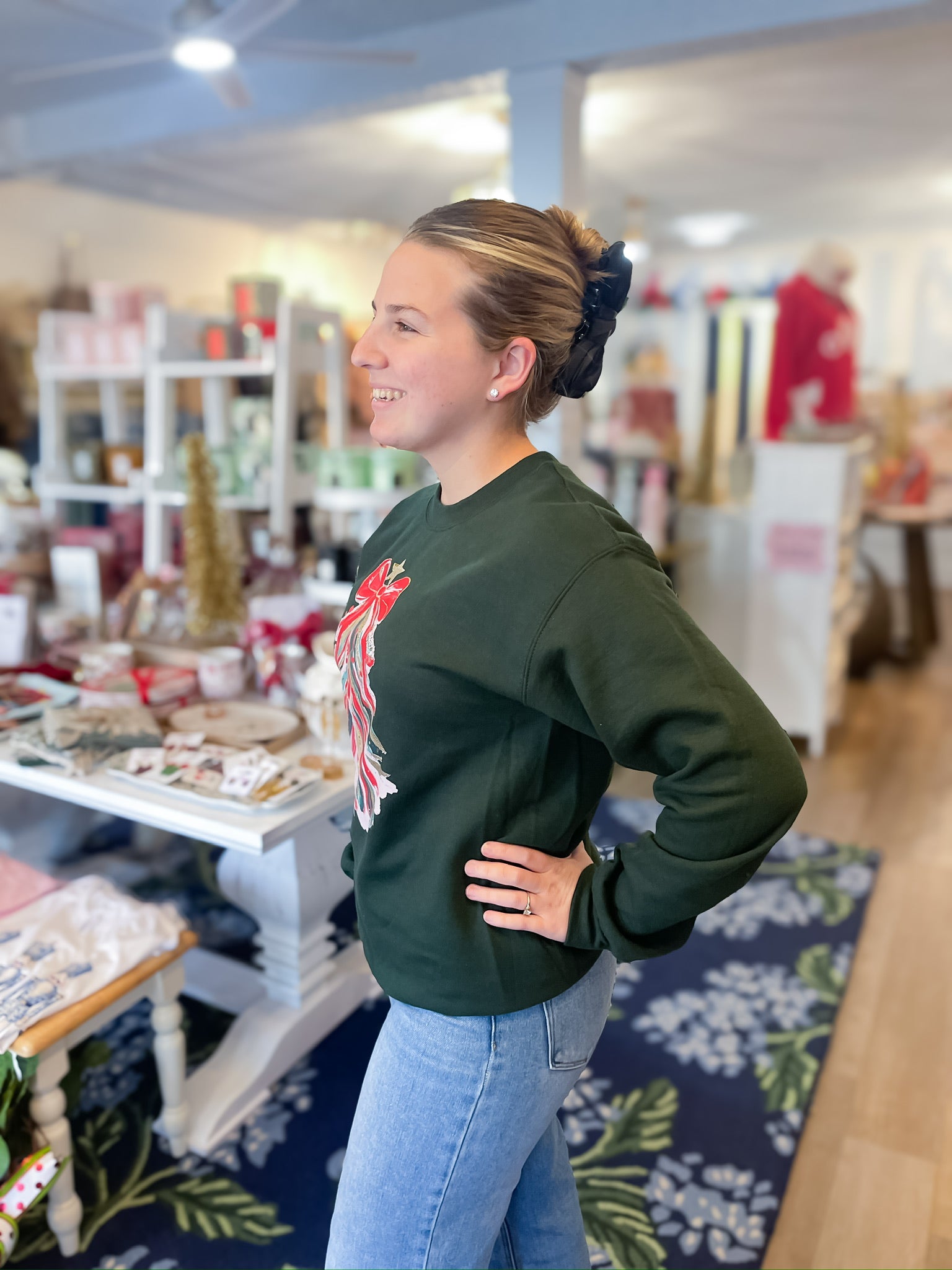 Merry Brushstroke Tree Sweatshirt Threads of Grace