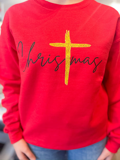 Christ-Centered Christmas Sweatshirt Threads of Grace