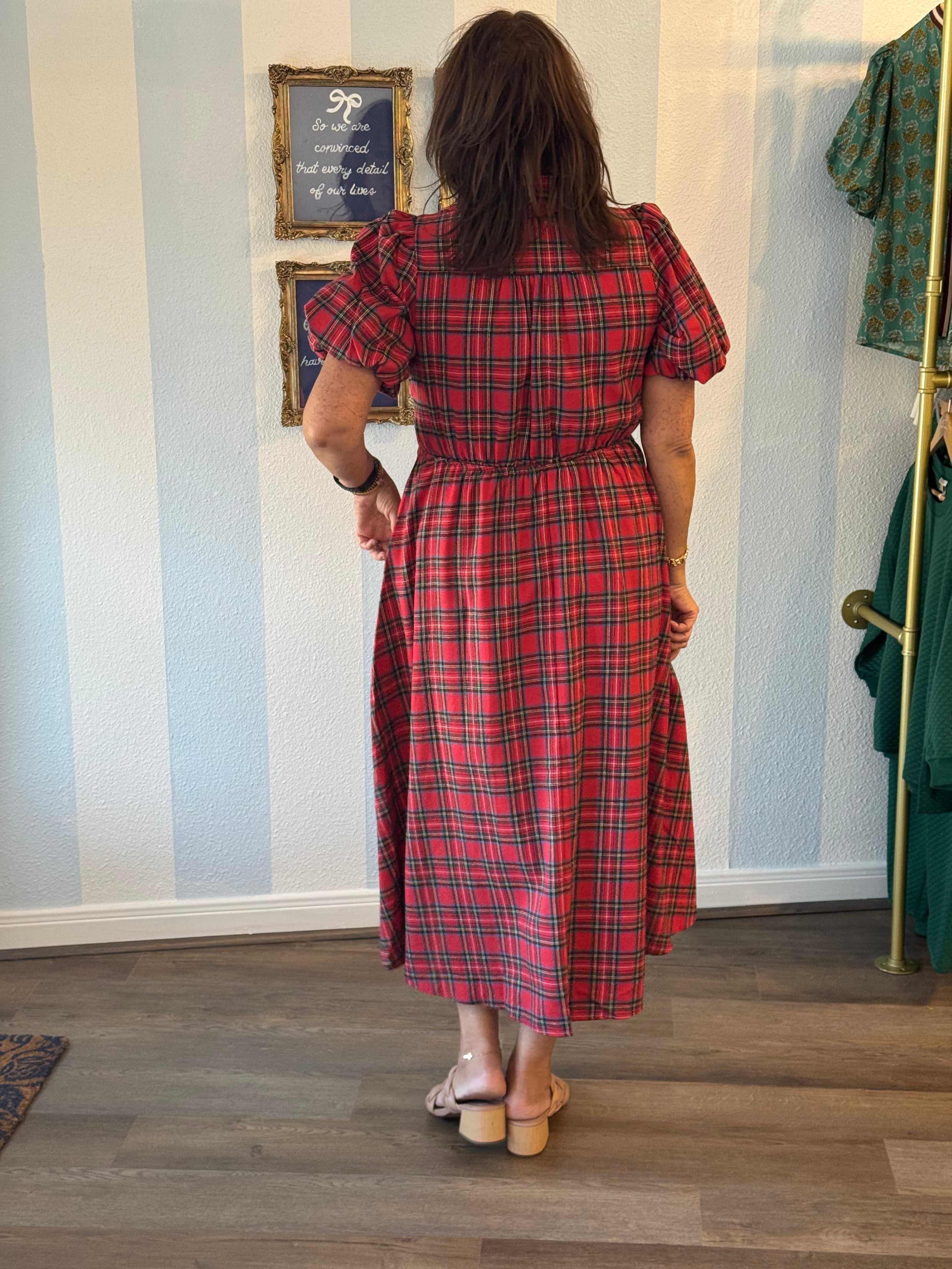 Northhill Plaid Bow Dress Entro
