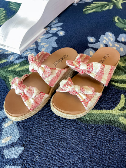 Tie The Knot – Red Natural Stripe Corkys