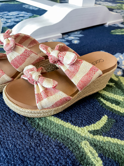 Tie The Knot – Red Natural Stripe Corkys