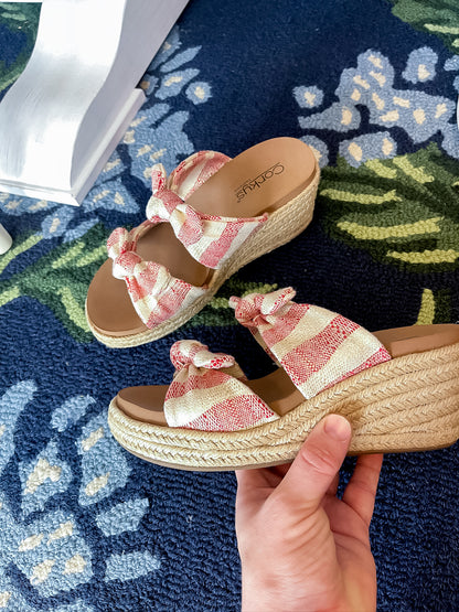 Tie The Knot – Red Natural Stripe Corkys