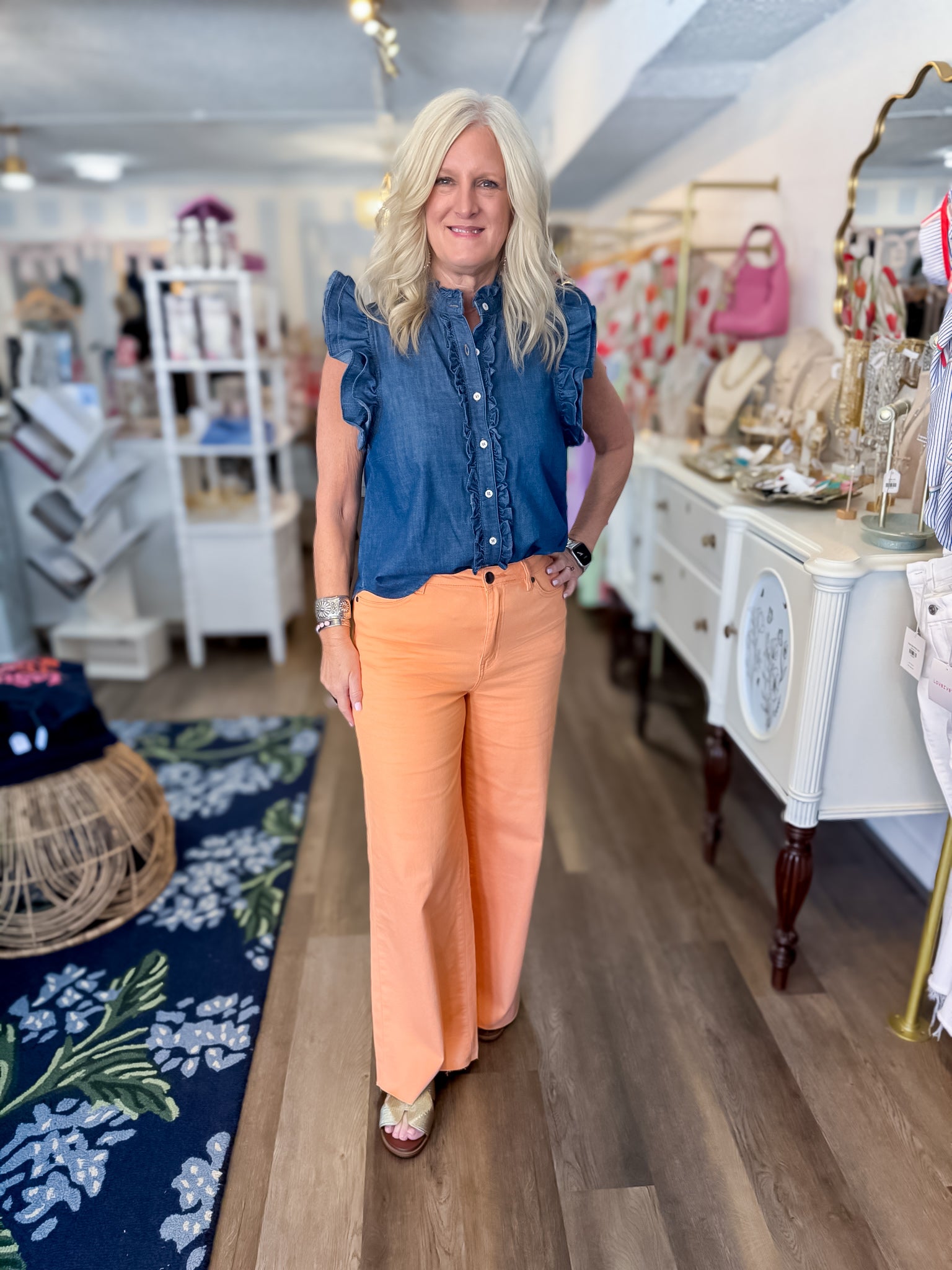 The Hampton Twill Pants – Tangerine Easel