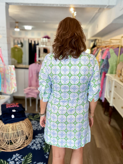 Fresh Start Printed Shirt Dress Gretchen Scott