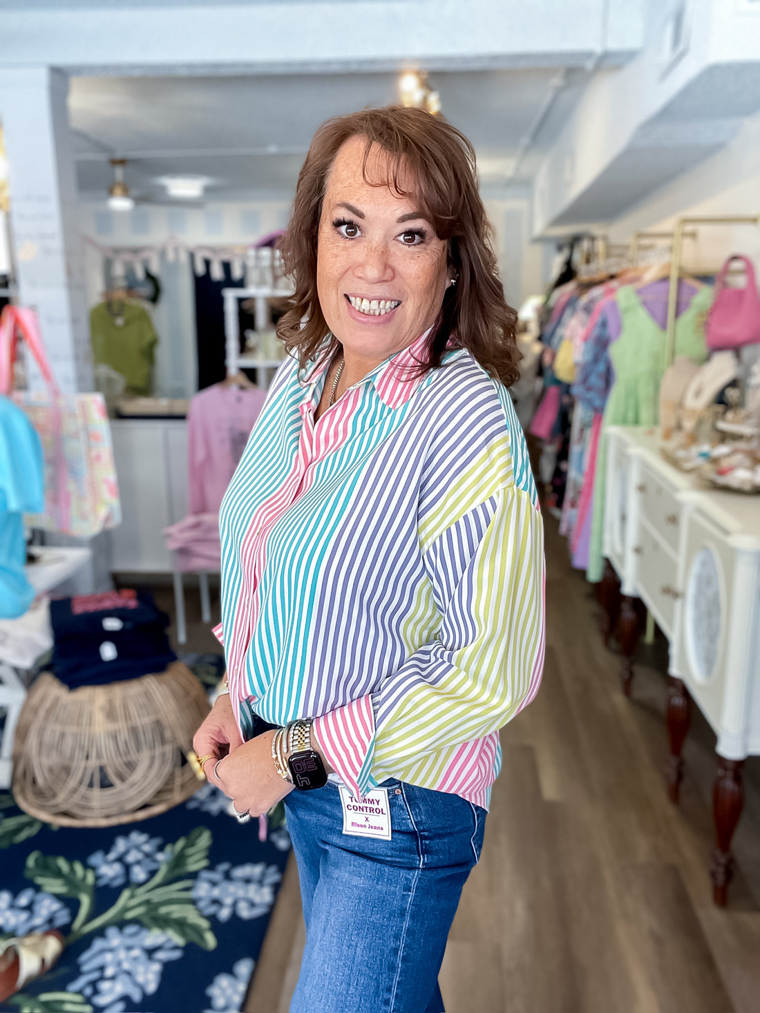 Color Me Happy Stripe Top Vine &amp; Love