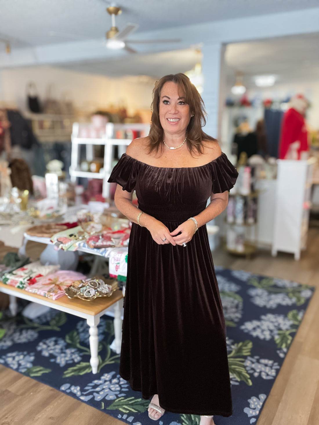 Cocoa Romance Velvet Dress Vine &amp; Love
