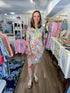 Blooming Party Split Neck Dress Gretchen Scott