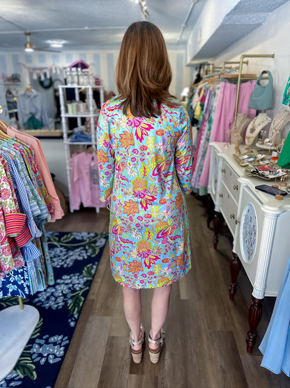 Blooming Party Split Neck Dress Gretchen Scott