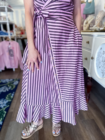 Sienna Stripe Dress Entro