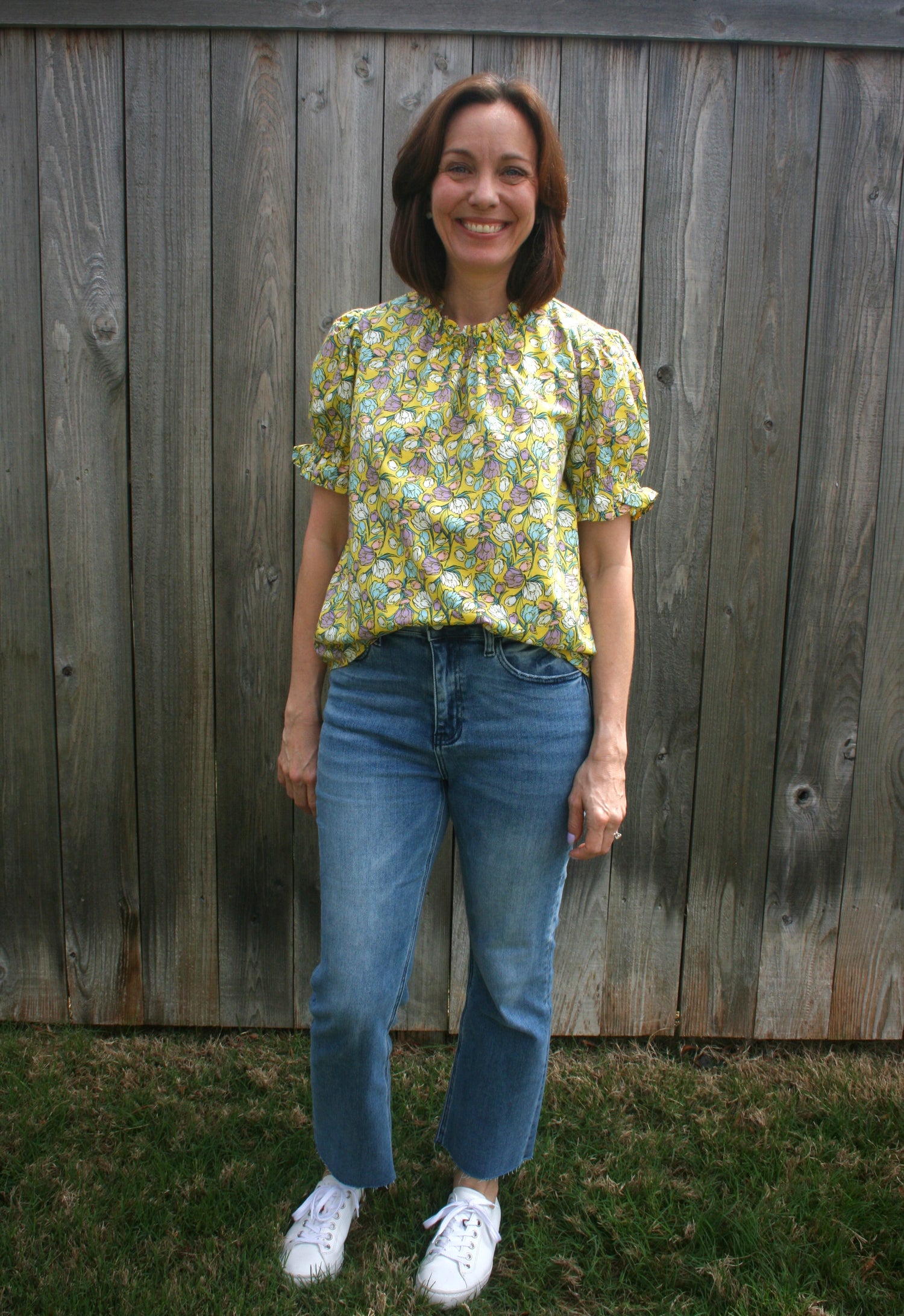 Daisy Double Ruffle Neck Top