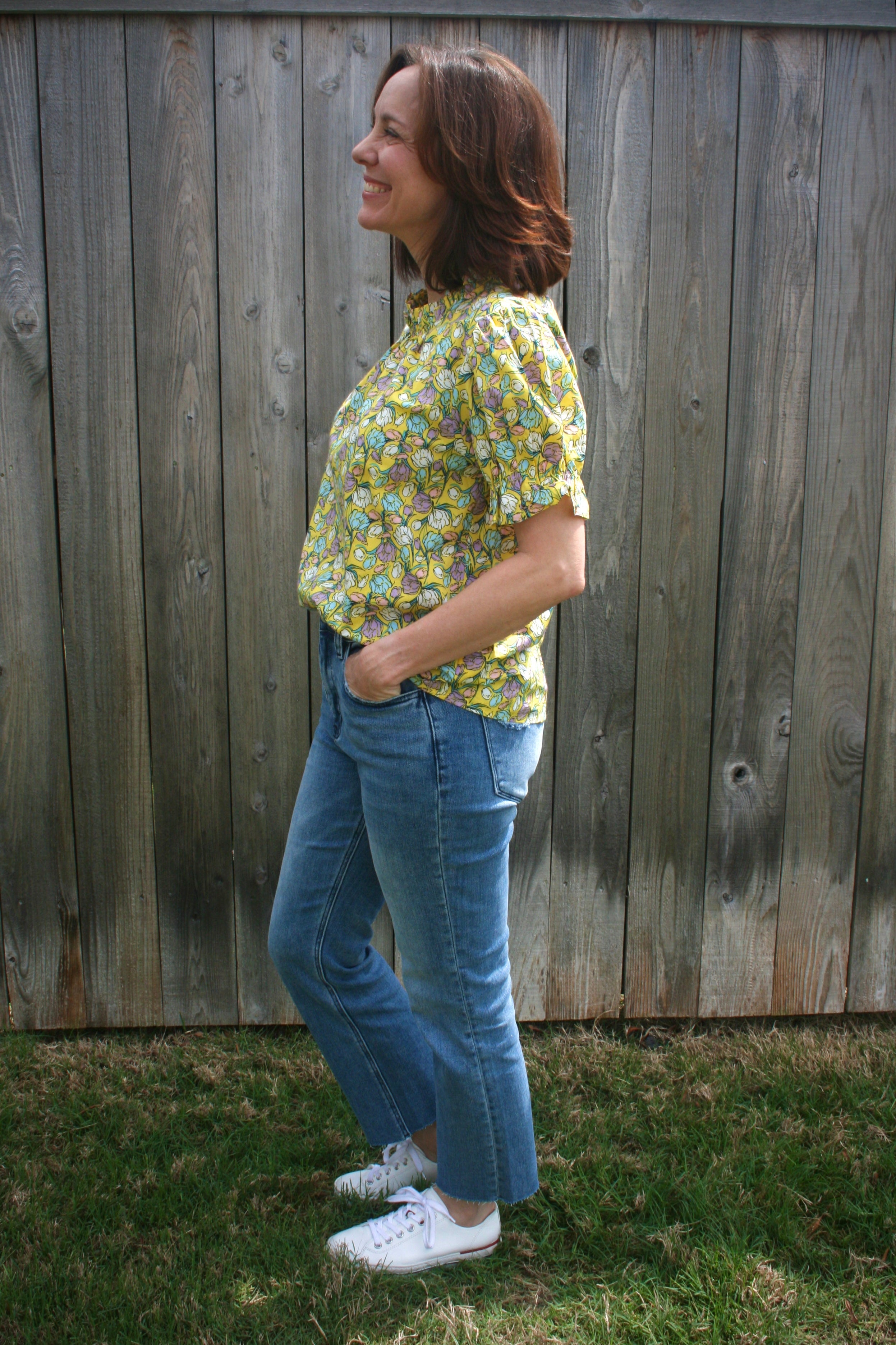 Daisy Double Ruffle Neck Top