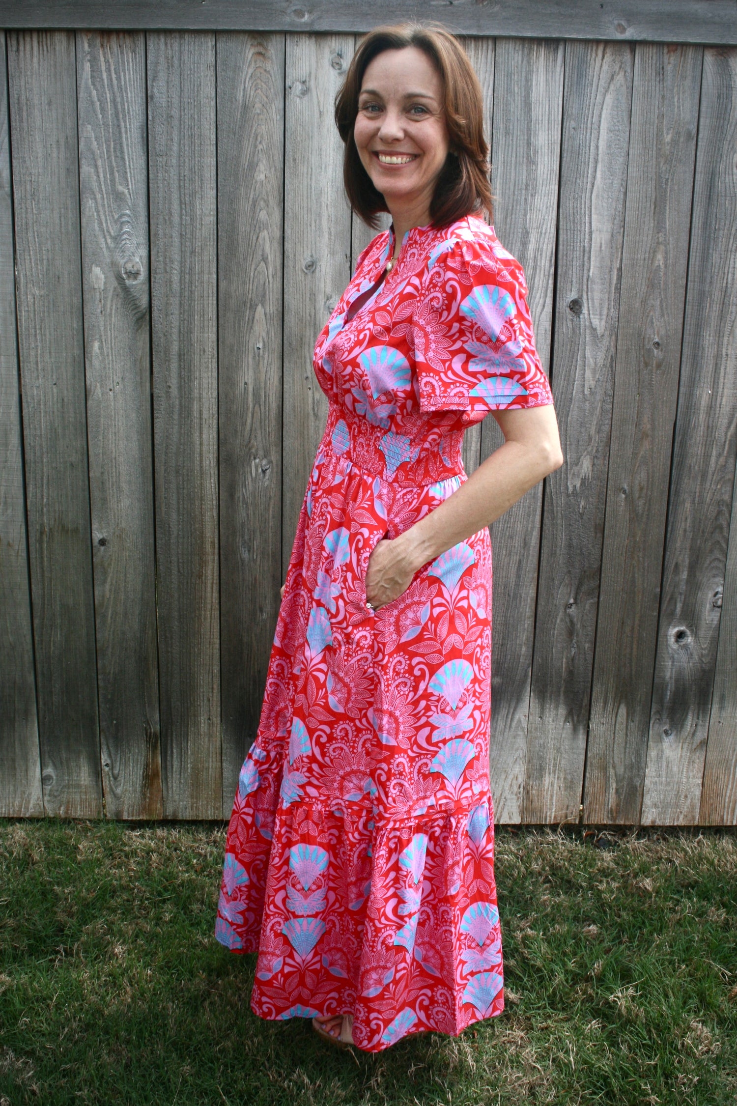 Faye Floral Belraj Poplin Maxi Dress