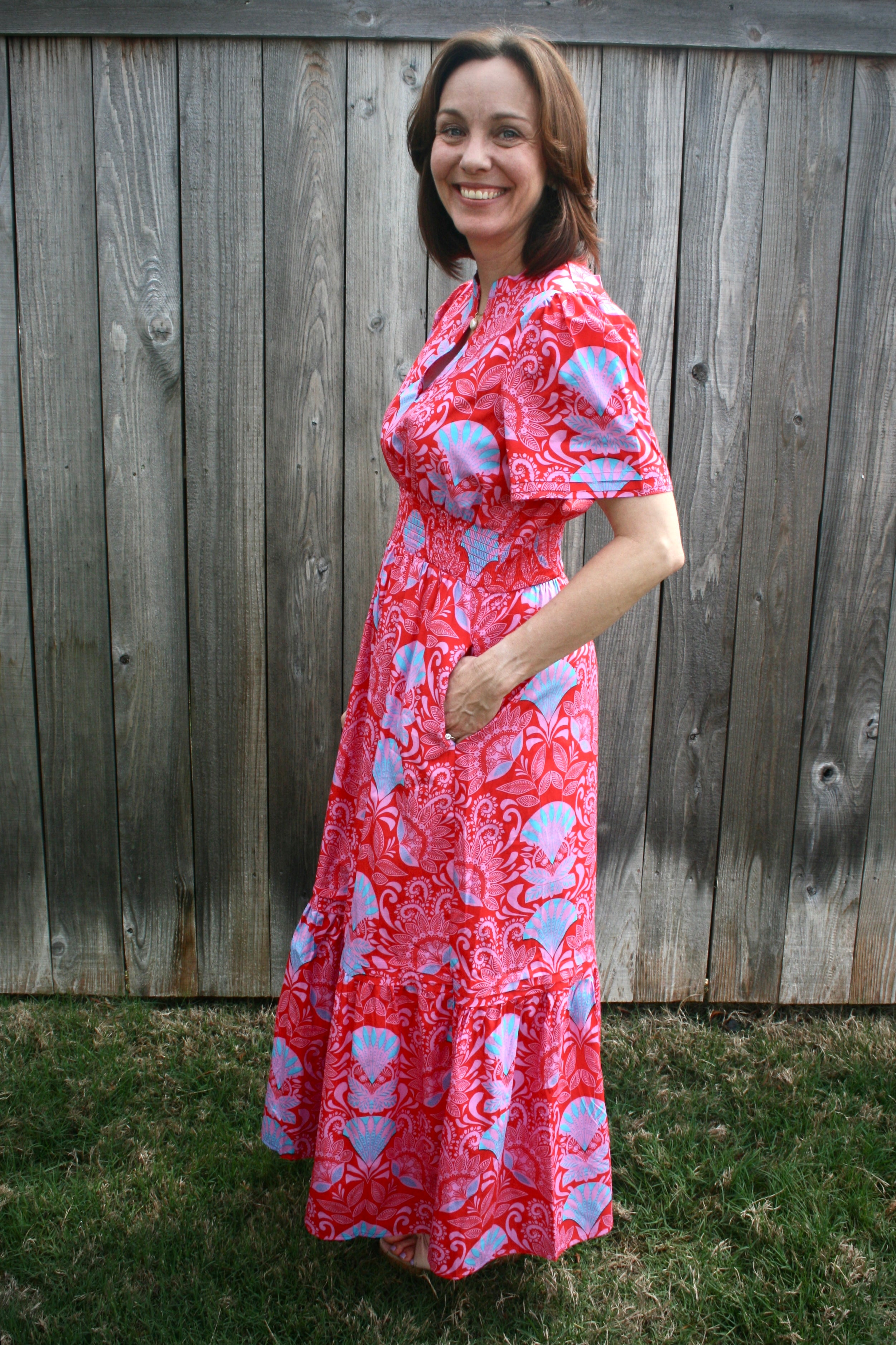 Faye Floral Belraj Poplin Maxi Dress