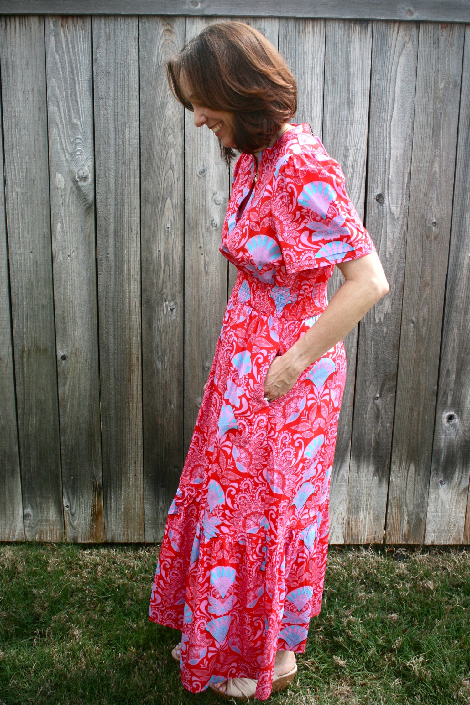 Faye Floral Belraj Poplin Maxi Dress