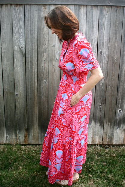 Faye Floral Belraj Poplin Maxi Dress