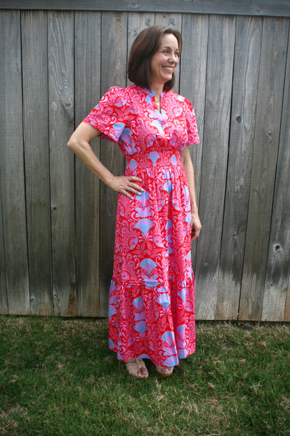 Faye Floral Belraj Poplin Maxi Dress