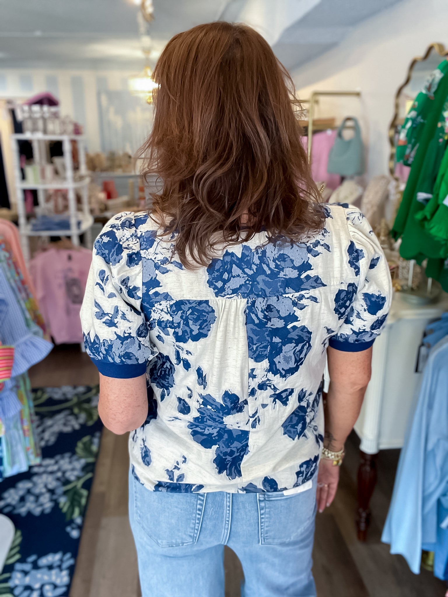 Blue Haven Floral Top VOY