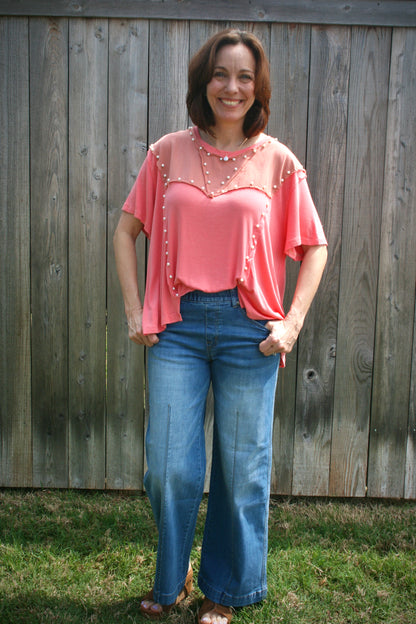 Penny Pearl Oversized Top