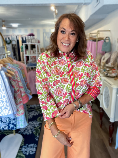 English Garden Top - Pink/Lime Gretchen Scott