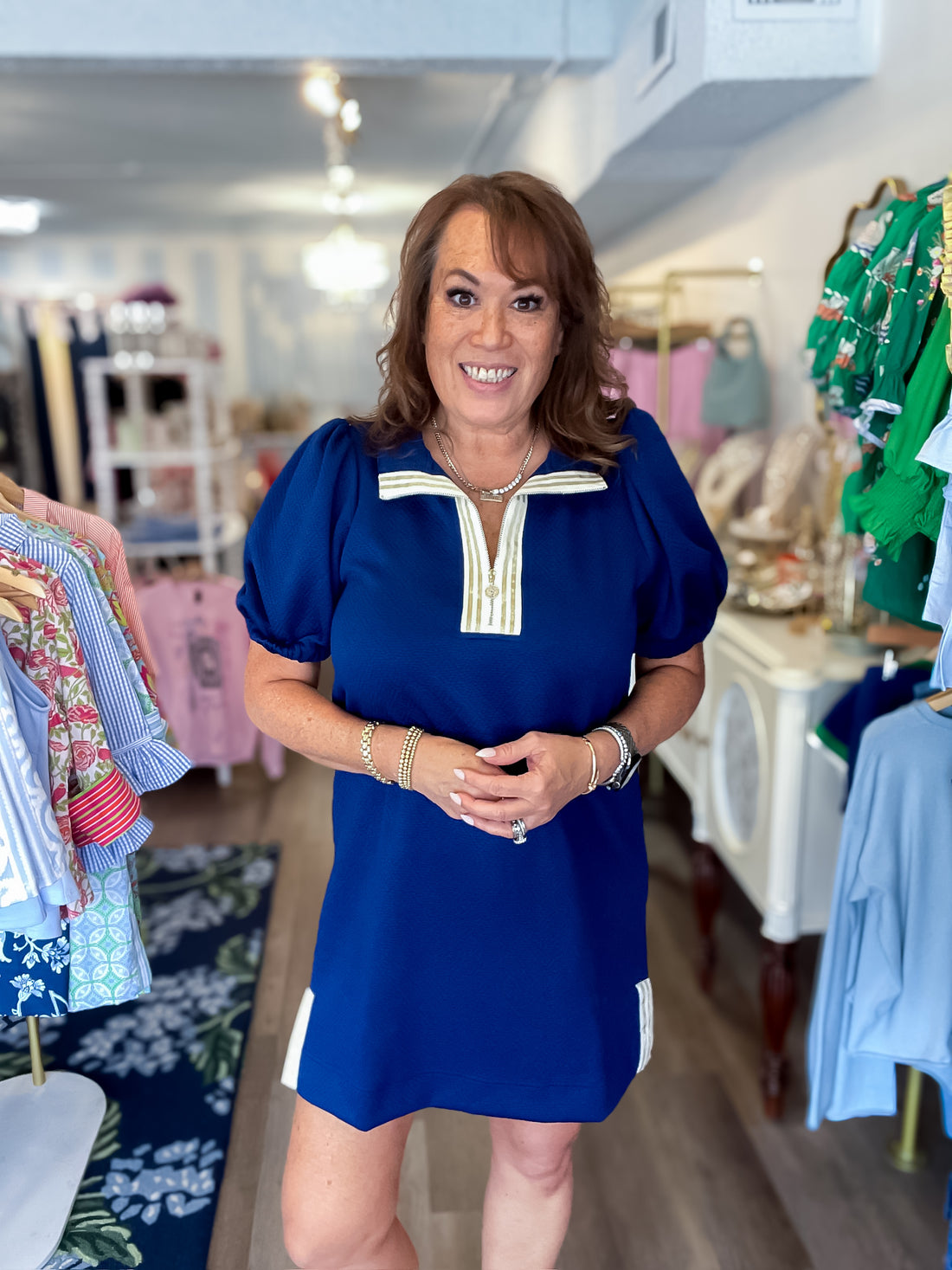 Andie Dress – Navy Mary Square